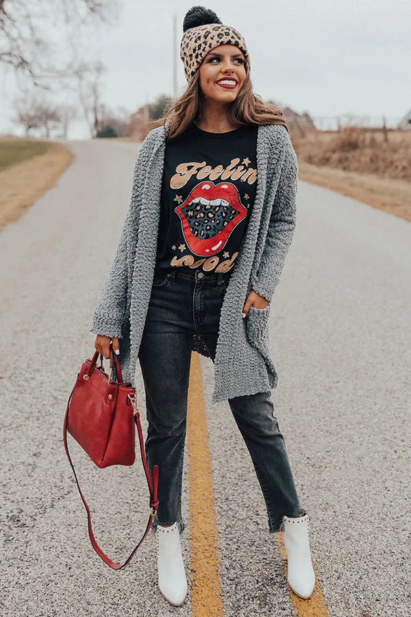 Feelin' Good Boyfriend Tee In Black