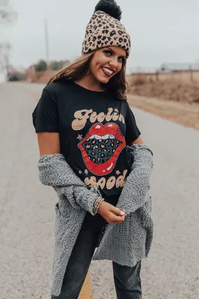 Feelin' Good Boyfriend Tee In Black