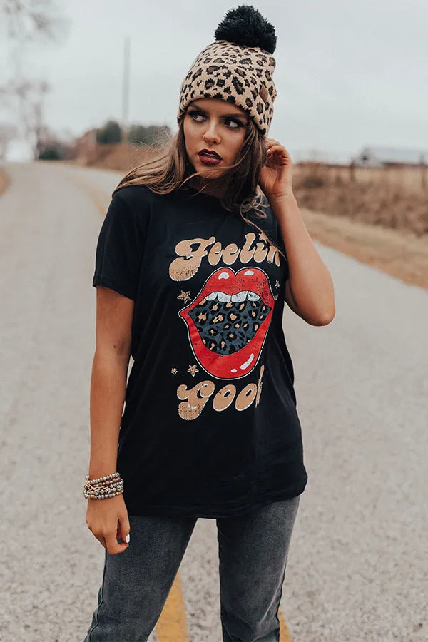 Feelin' Good Boyfriend Tee In Black