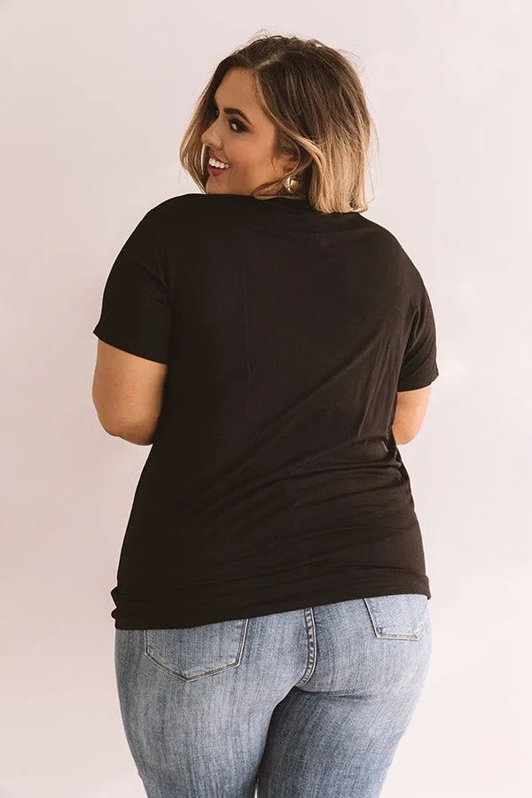 Feelin' Good Shift Tee In Black  Curves