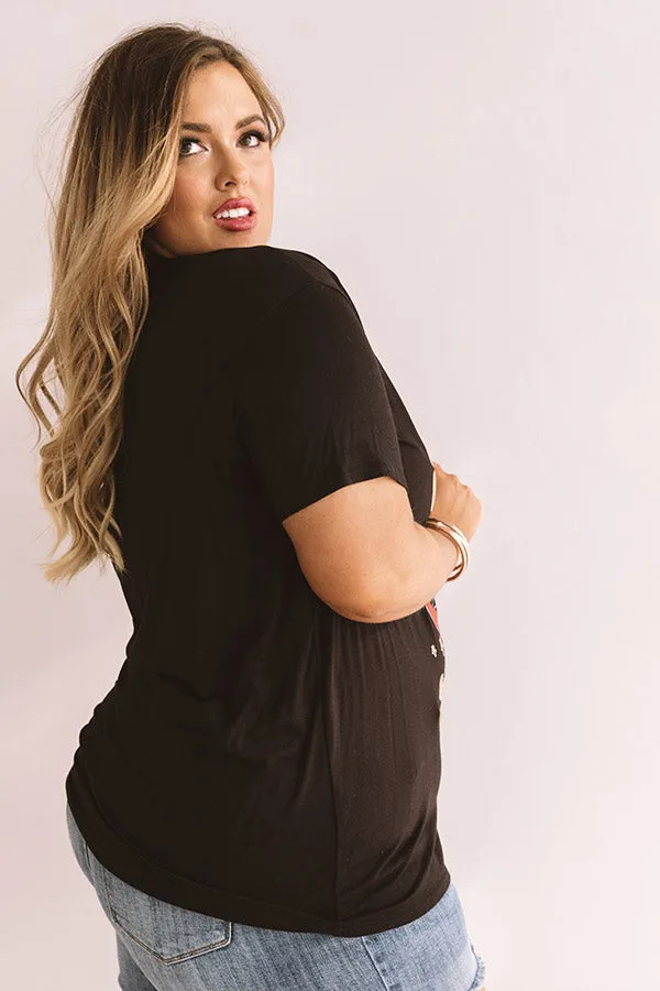 Feelin' Good Shift Tee In Black  Curves