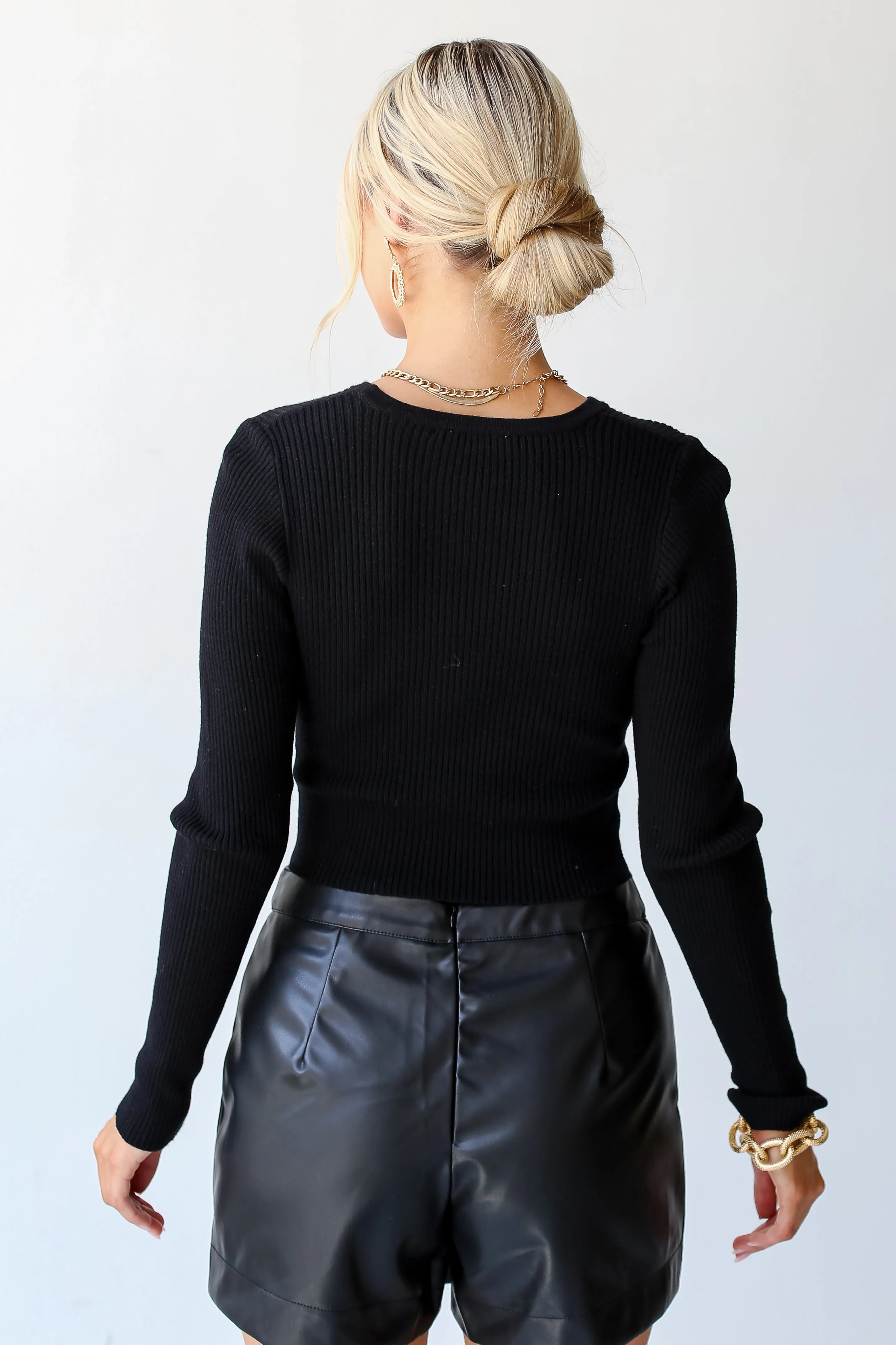 FINAL SALE - Meet You There Ribbed Knit Cutout Top