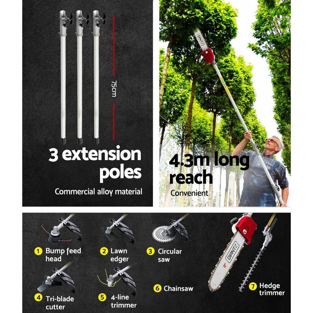 FOUR-STROKE Pole Chainsaw Brush Cutter Hedge Trimmer Saw Multi Tool