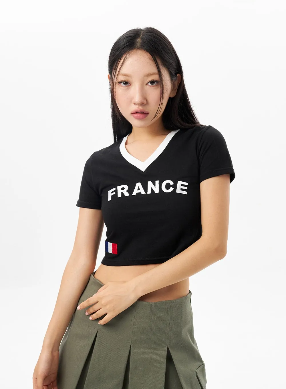 France V-Neck Tee CU315