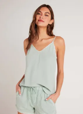 Frayed Edge Camisole Oasis Green