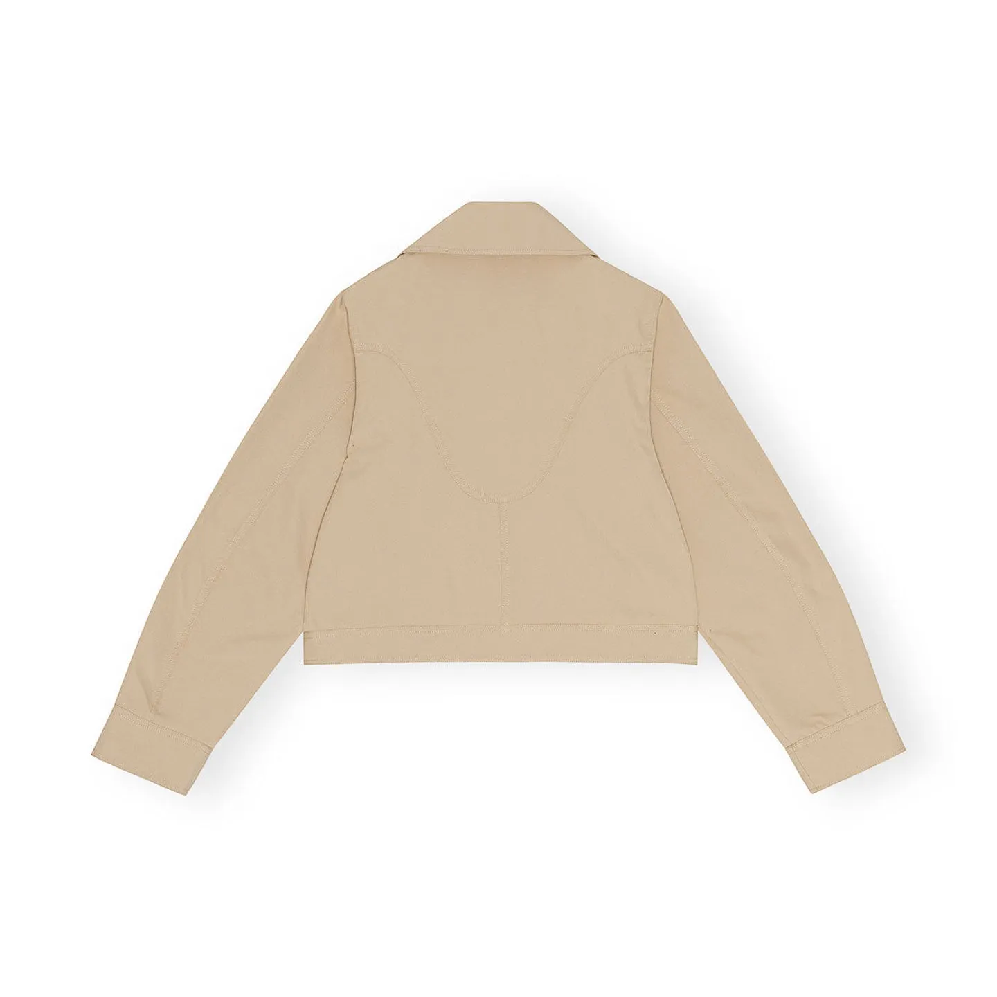 Ganni Heavy Twill Short Jacket 'Khaki'