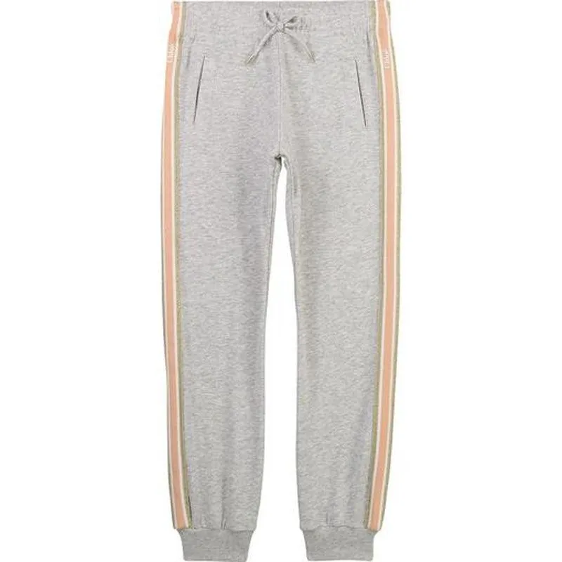 Girls Grey Logo Joggers