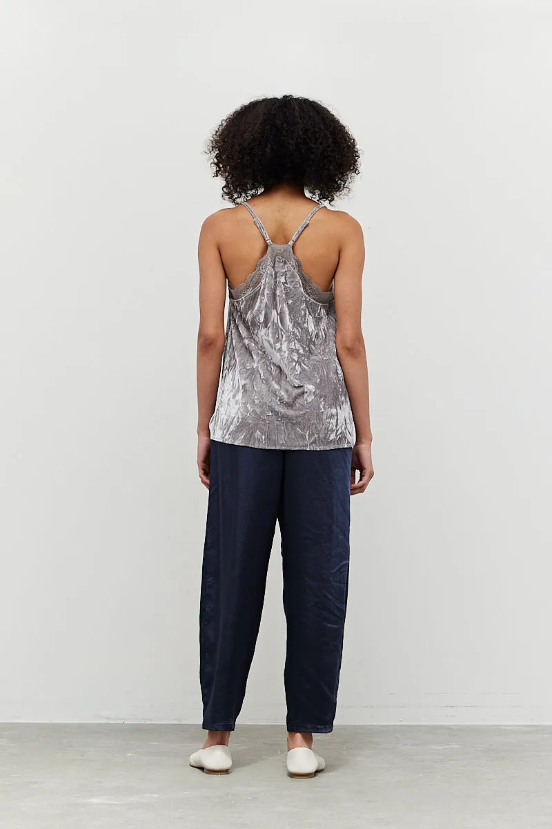 Grey Crushed Velvet Camisole