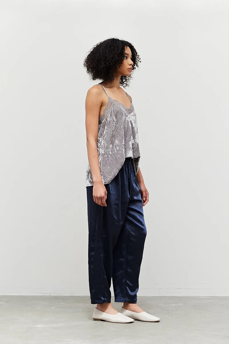 Grey Crushed Velvet Camisole