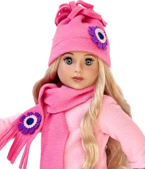 Hat and Scarf - Doll Accessories for 18 inch American Girl Doll (Outfit sold separately)