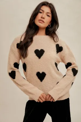 Hearts Crew Neck Sweater