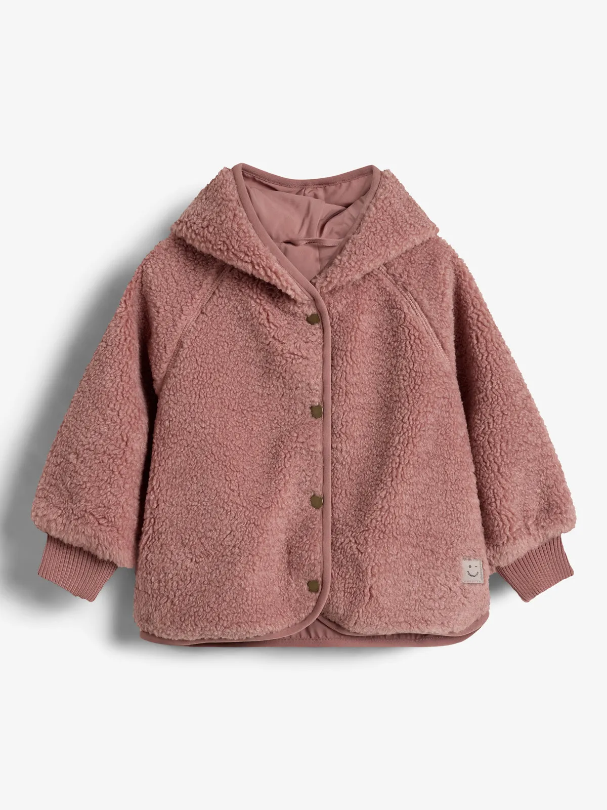 Hooded Teddy Jacket - Little - Dusty Rose