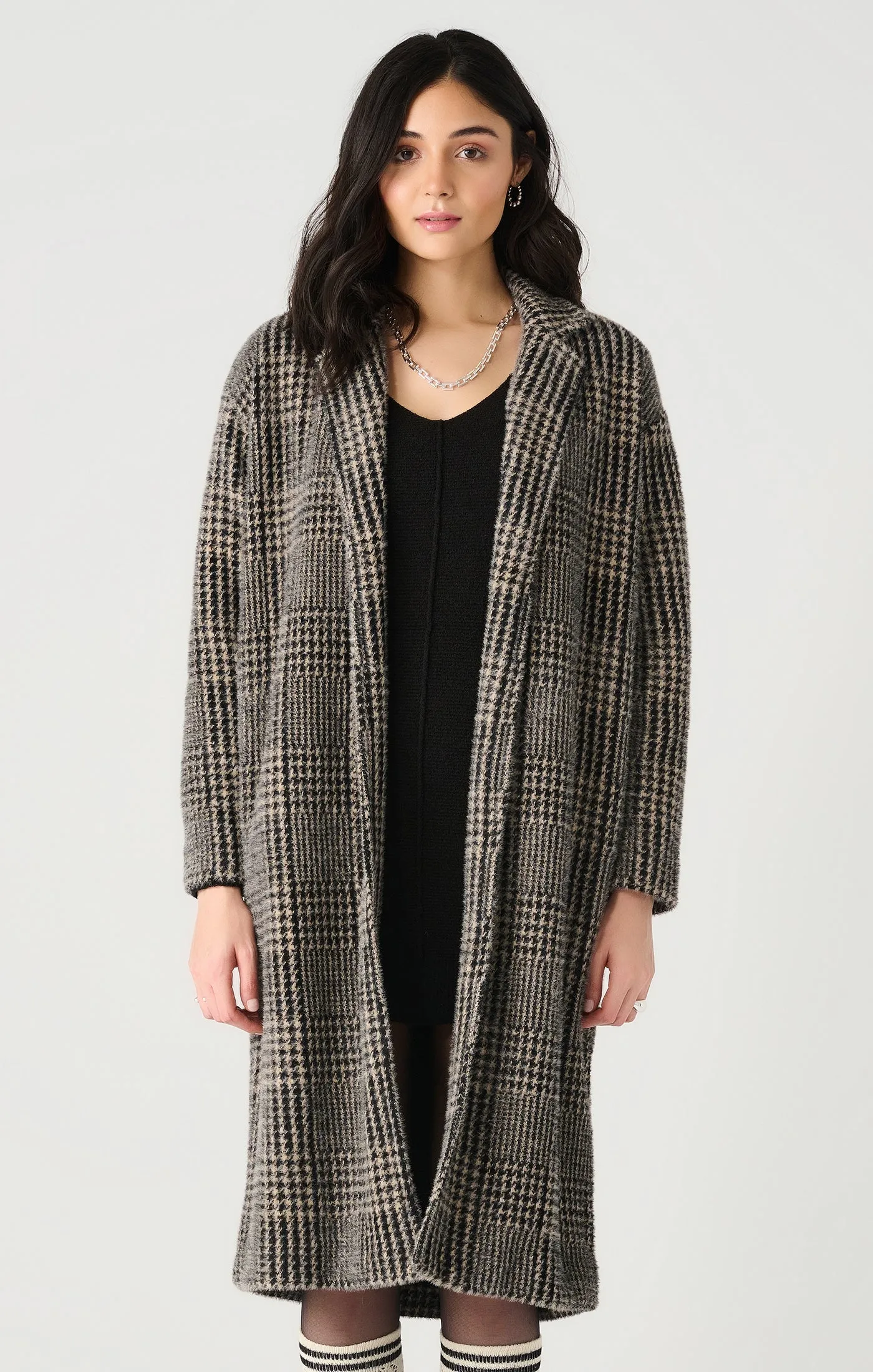 Houndstooth Knit Coat (Dex)