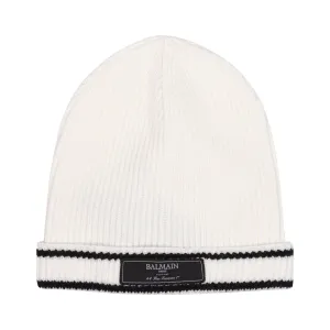 Ivory Ribbed Unisex Hat