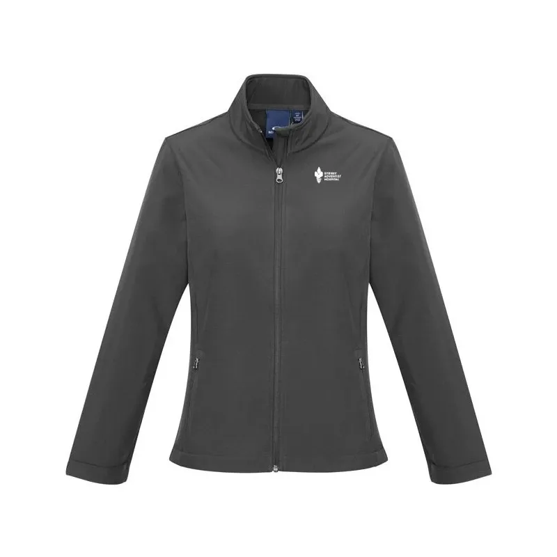 J740L SAH Biz Collection Ladies Apex Lightweight Softshell Jacket Grey