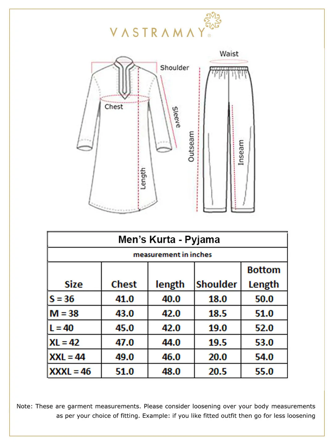 Jashvi Men's Chiku And Rose Gold Cotton Blend Kurta And Pyjama Set