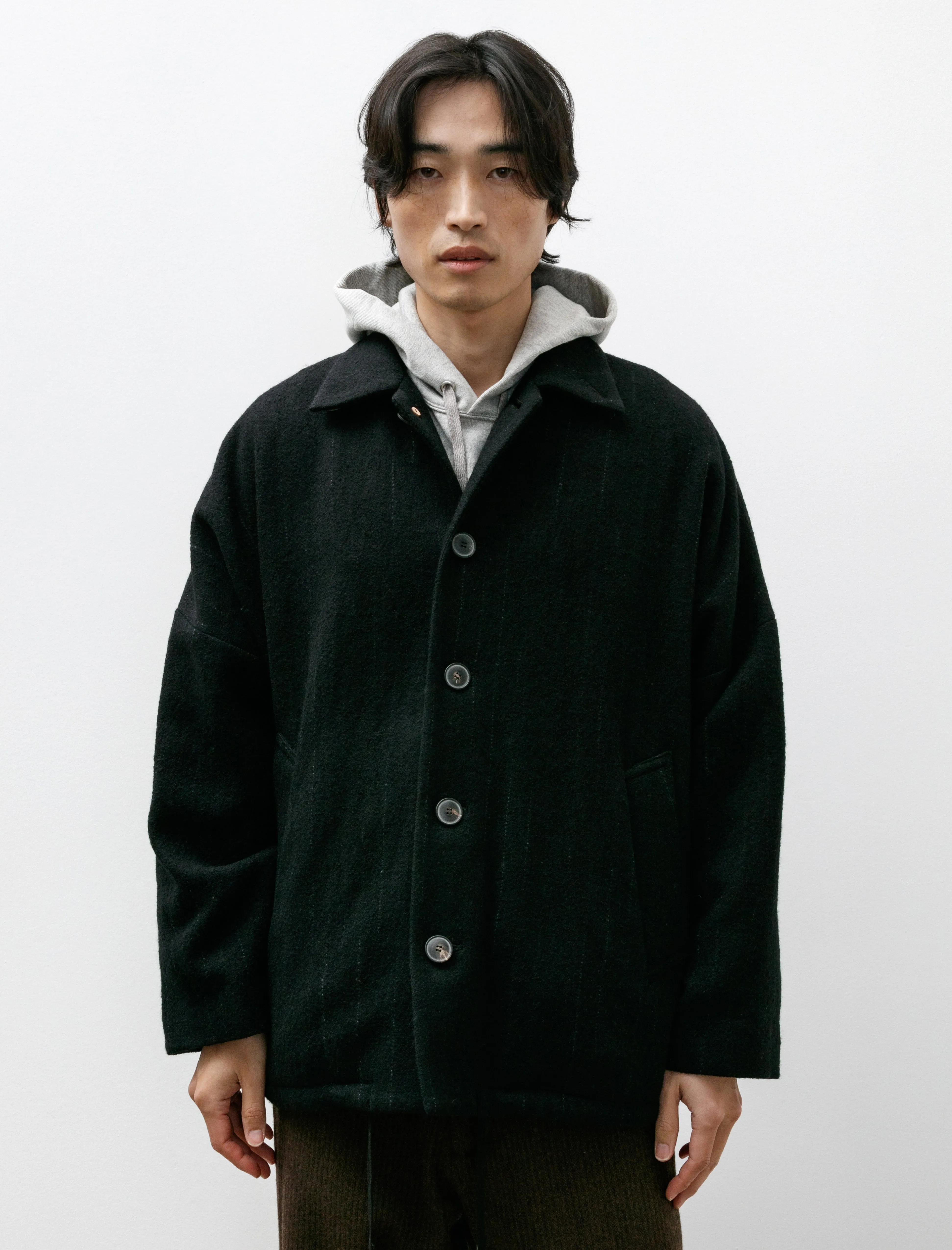 Kasuri Work Jacket Black