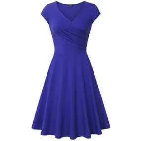 Ketty More Women Cap Sleeve Slim & Stylish Solid Dress-KMWC1268