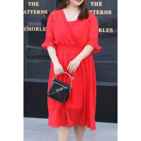 Ketty More Women Empire Waist Stylish Chiffon Dress-KMWC1044