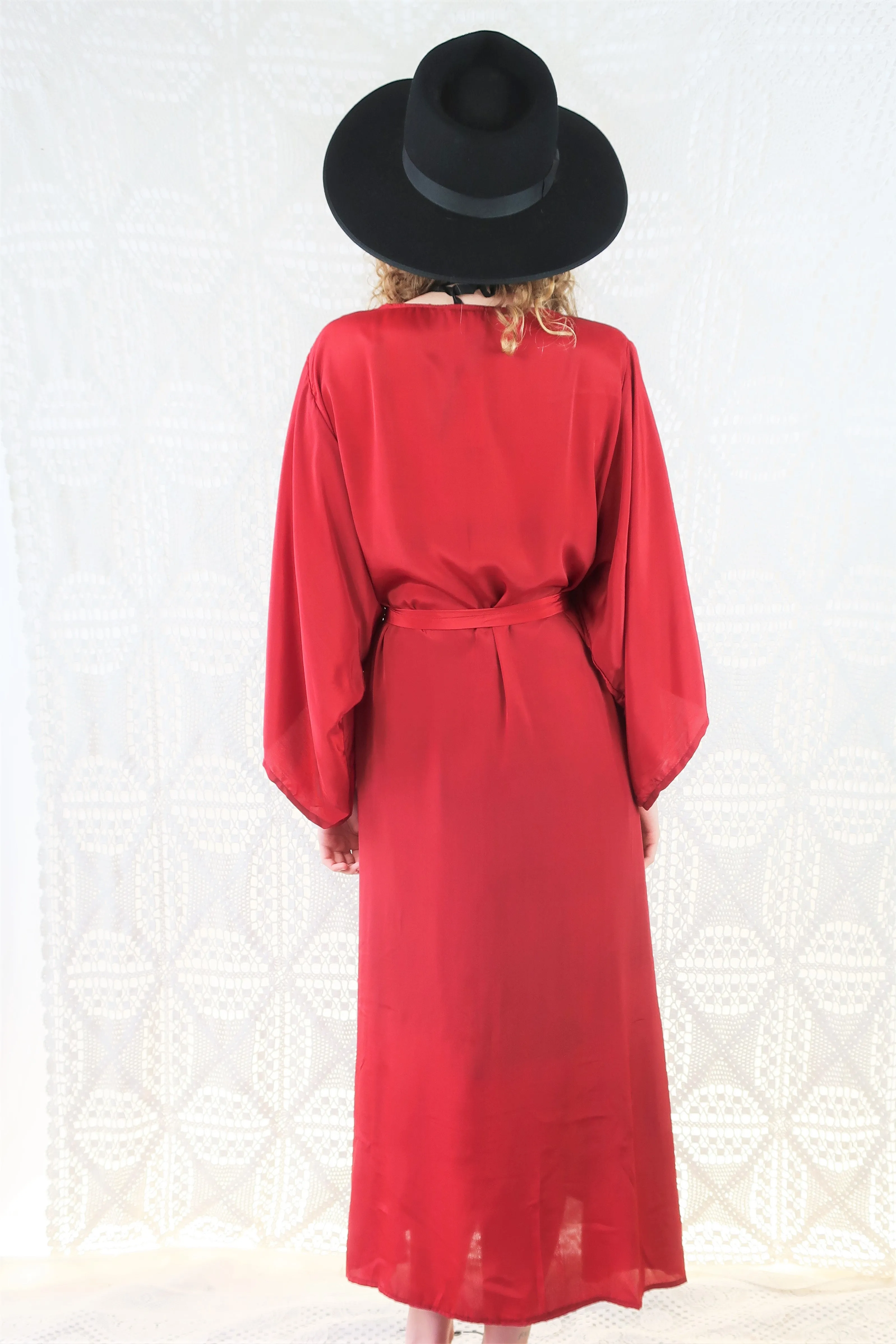 Khroma Aquaria Robe Dress in Ruby Red - Free Size