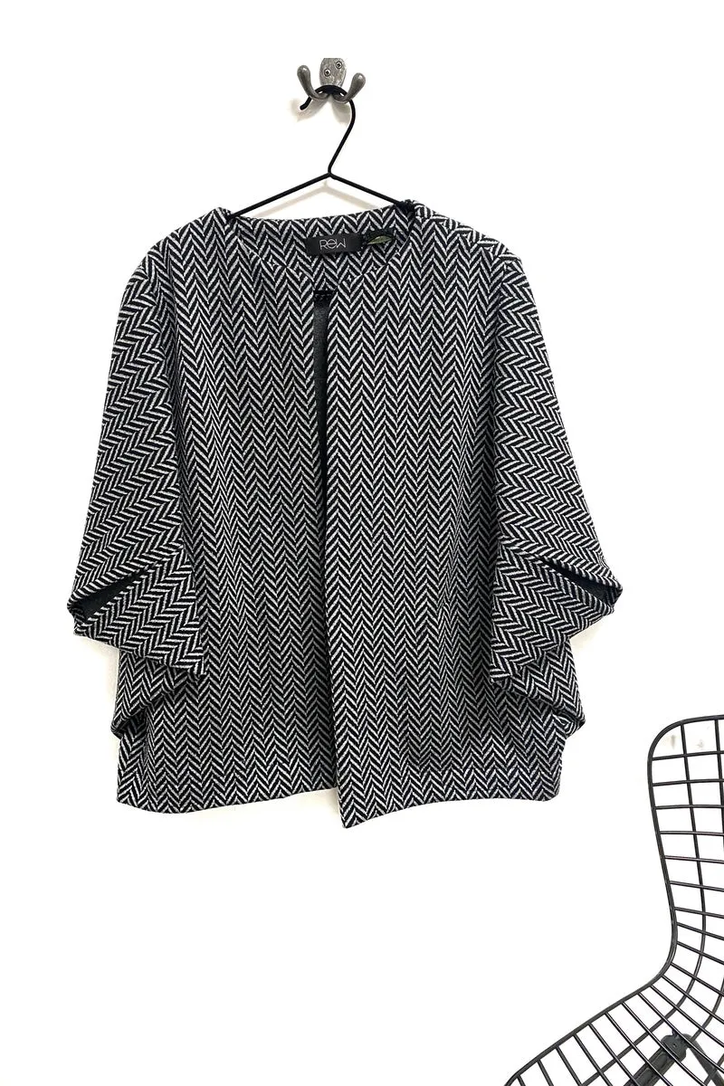 Kimono - Grey & Black Chevron