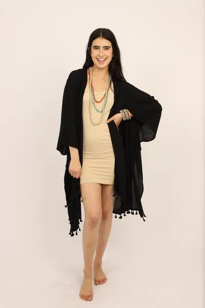 Krinkle Tassel Kimono