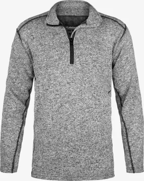 LAKELAND - Mens Quarter Zip Long Sleeve Sweater knit, Dual Certified, NFPA 70E, 2112 certified, Heather Gray