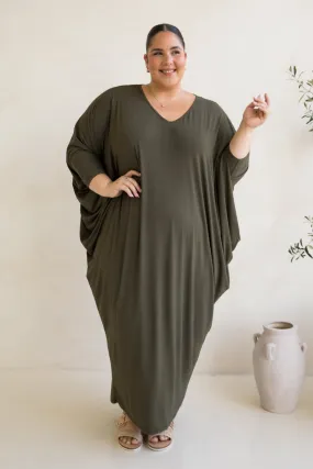 Long Sleeve Maxi Miracle Dress | Moss Green