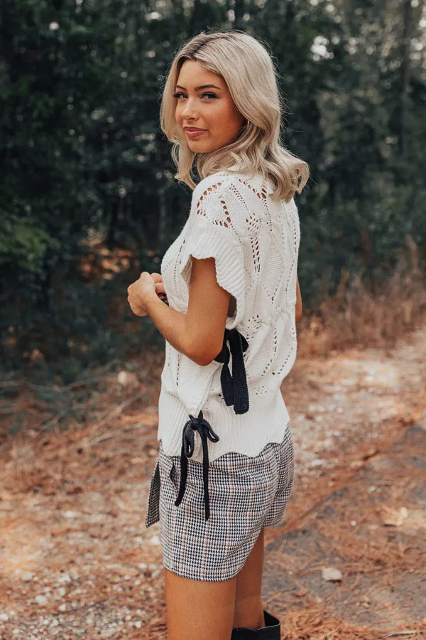 Long Weekend Wonderful Knit Sweater Top In Ivory