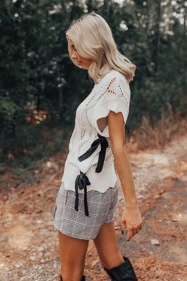 Long Weekend Wonderful Knit Sweater Top In Ivory