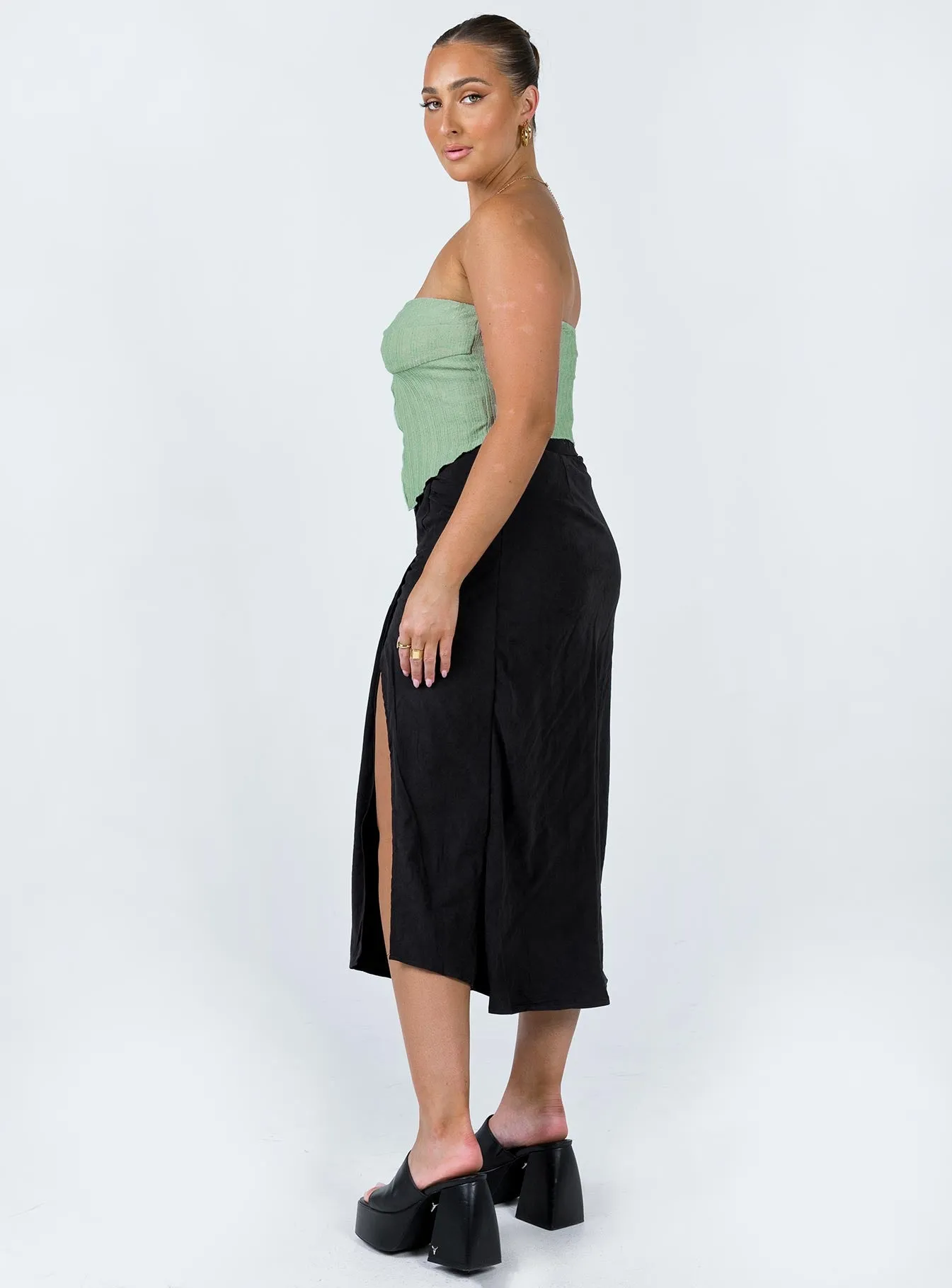 Mabel Midi Skirt Black