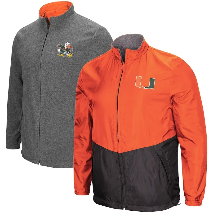 Miami Hurricanes "Halfback" Reversible Polar Fleece/Rain Jacket