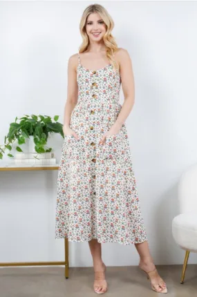 Mini Mushroom Print Maxi Dress