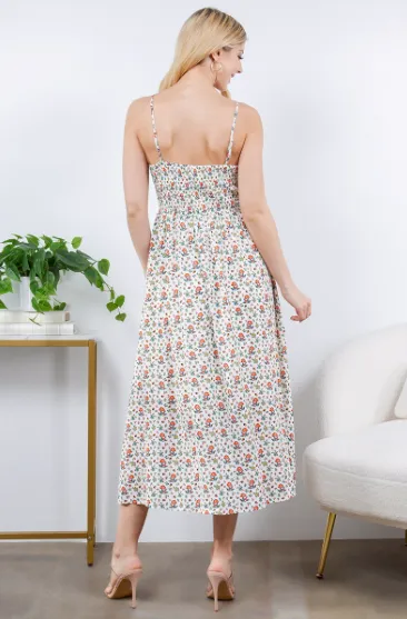 Mini Mushroom Print Maxi Dress