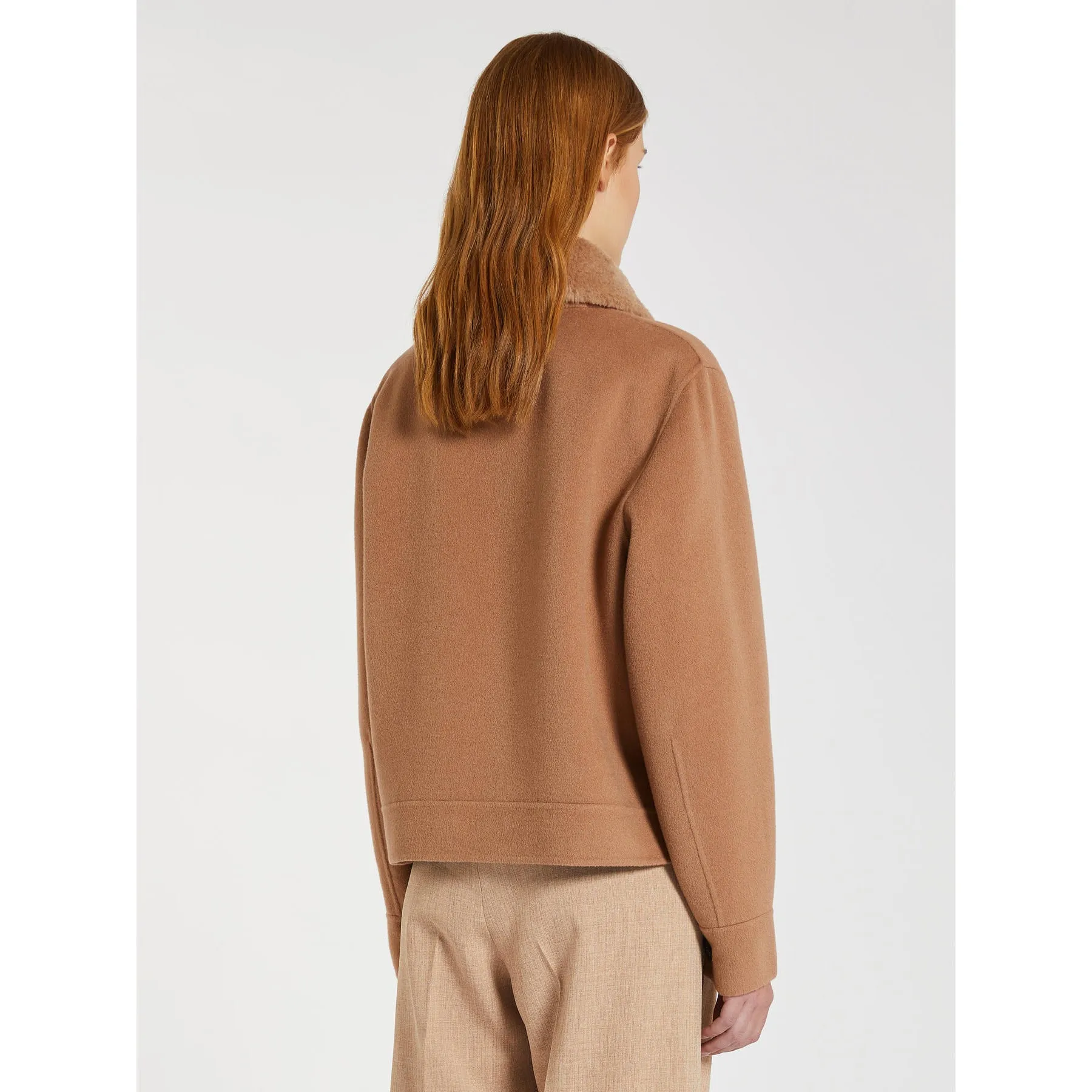 MORRIS Wool Mix Short Coat Camel