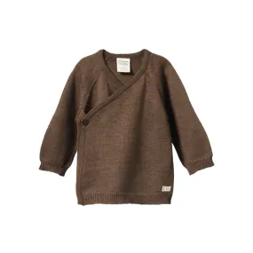 Nature Baby Merino Kimono Jacket - Acorn Marl