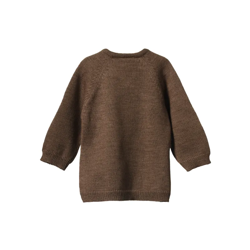 Nature Baby Merino Kimono Jacket - Acorn Marl