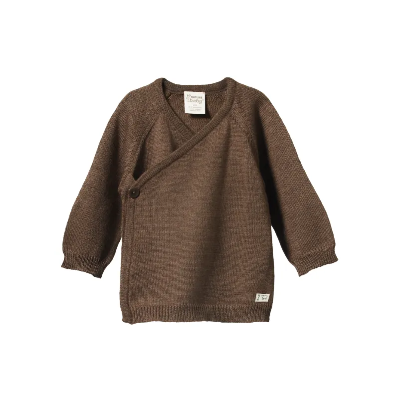 Nature Baby Merino Kimono Jacket - Acorn Marl