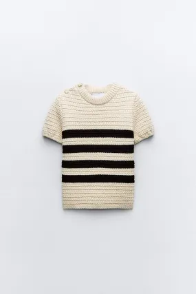 Old Money Crop Knit Woolen Sweater