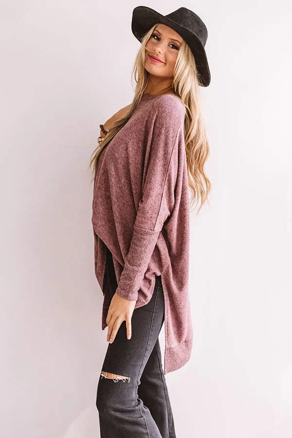 On Point Shift Tunic In Rustic Rose