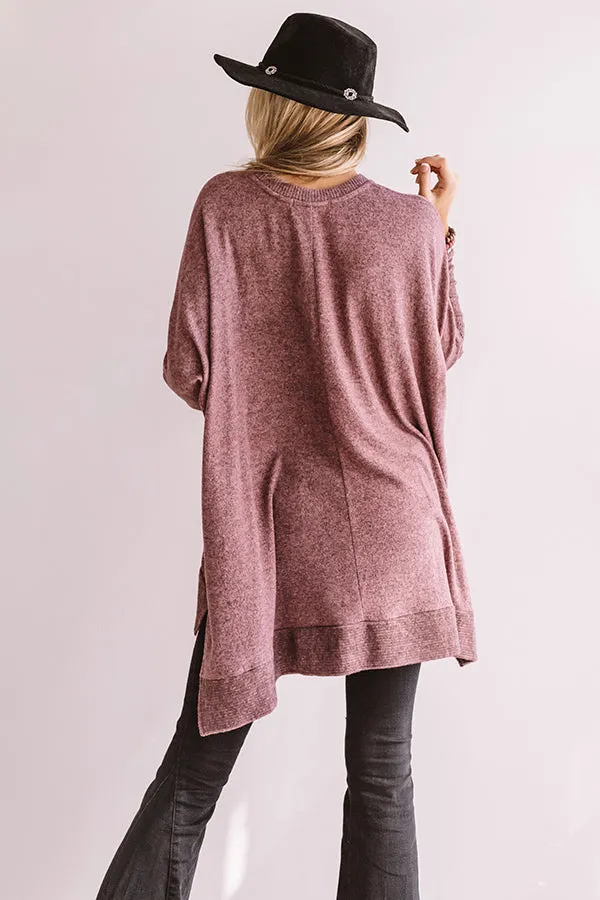 On Point Shift Tunic In Rustic Rose