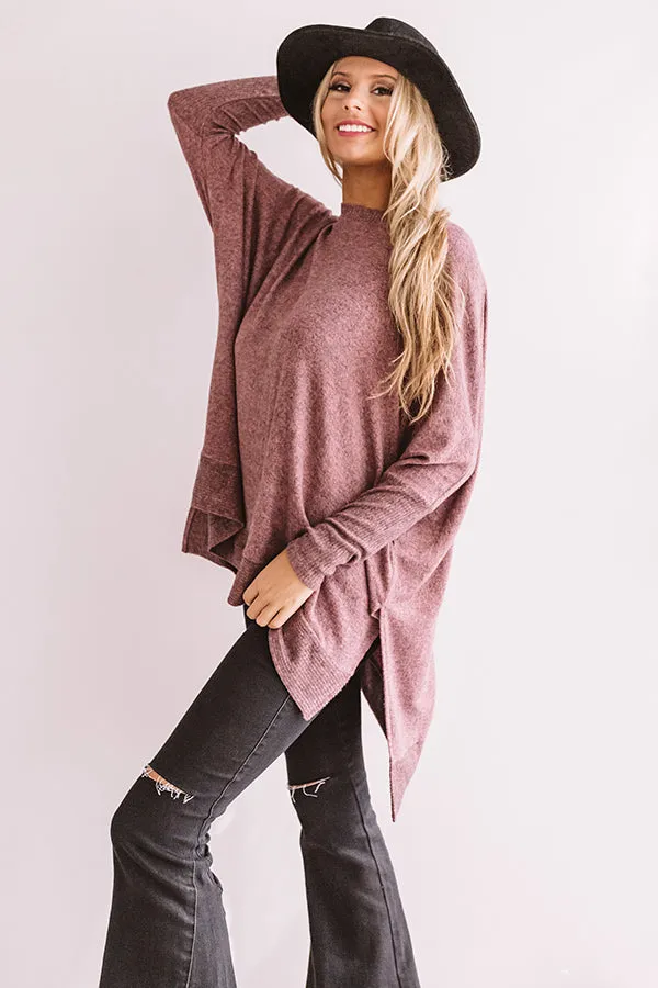 On Point Shift Tunic In Rustic Rose