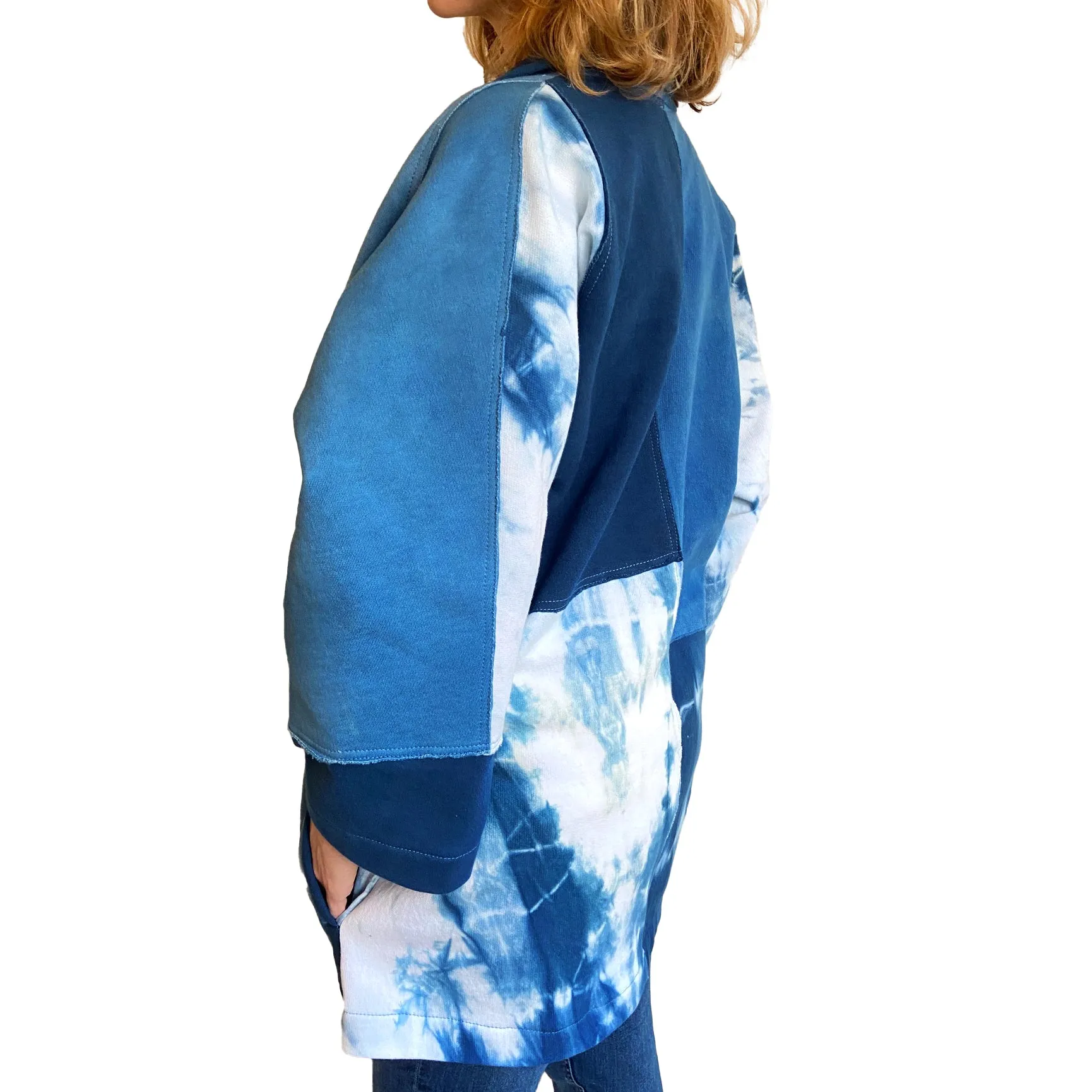 Organic Cotton Patchwork Kimono in High Contrast