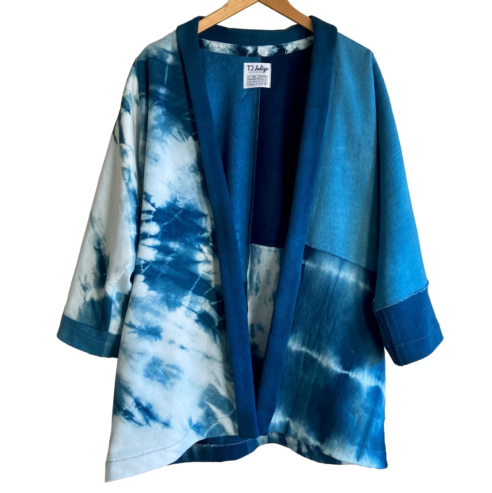 Organic Cotton Patchwork Kimono in High Contrast