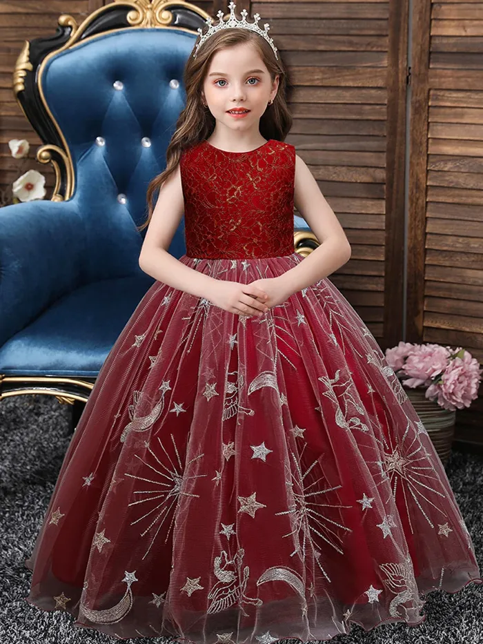 Pegasus in the Stars Embroidered Formal Special Occasion Dress