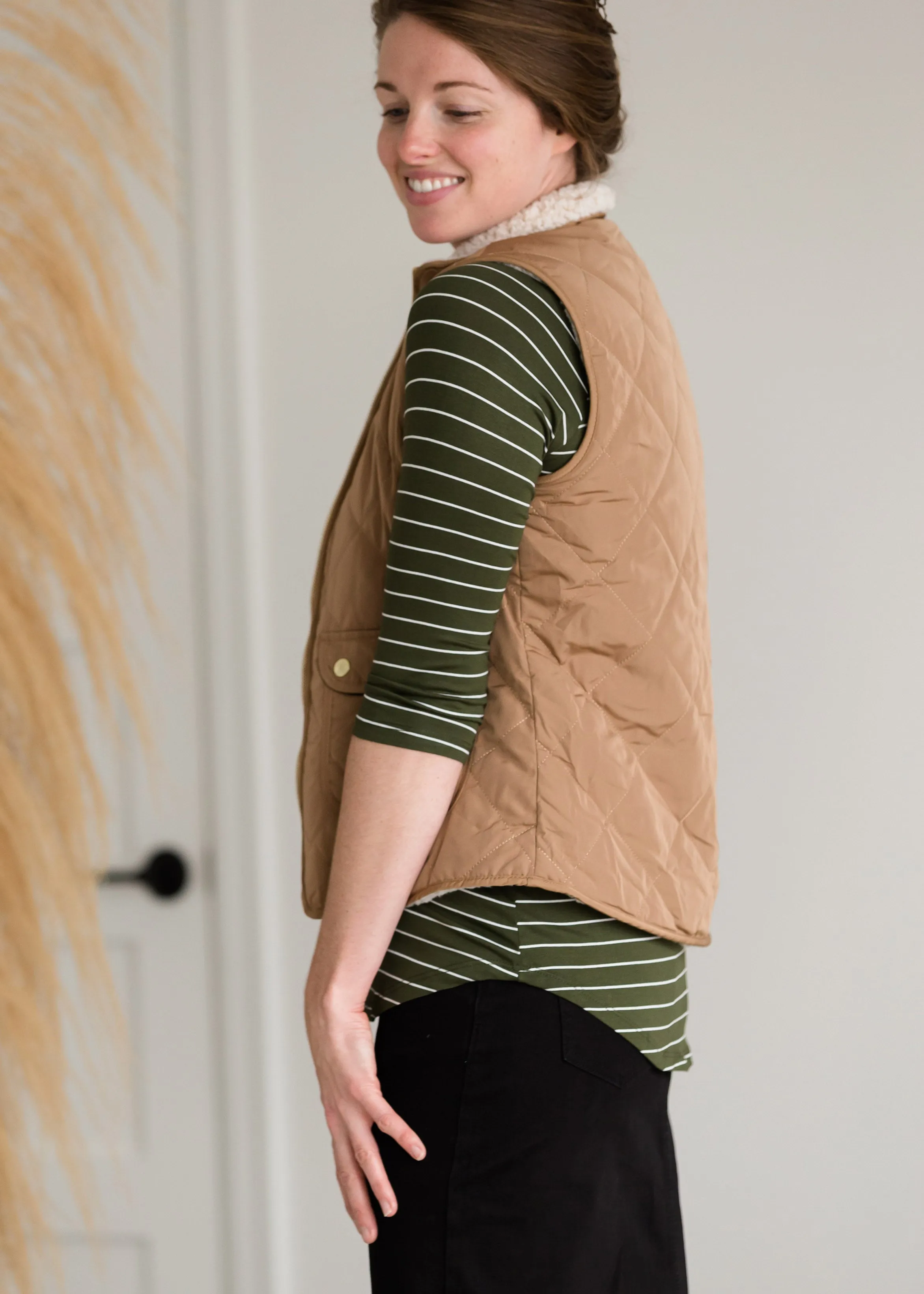 Reversible Sherpa Padded Vest - FINAL SALE