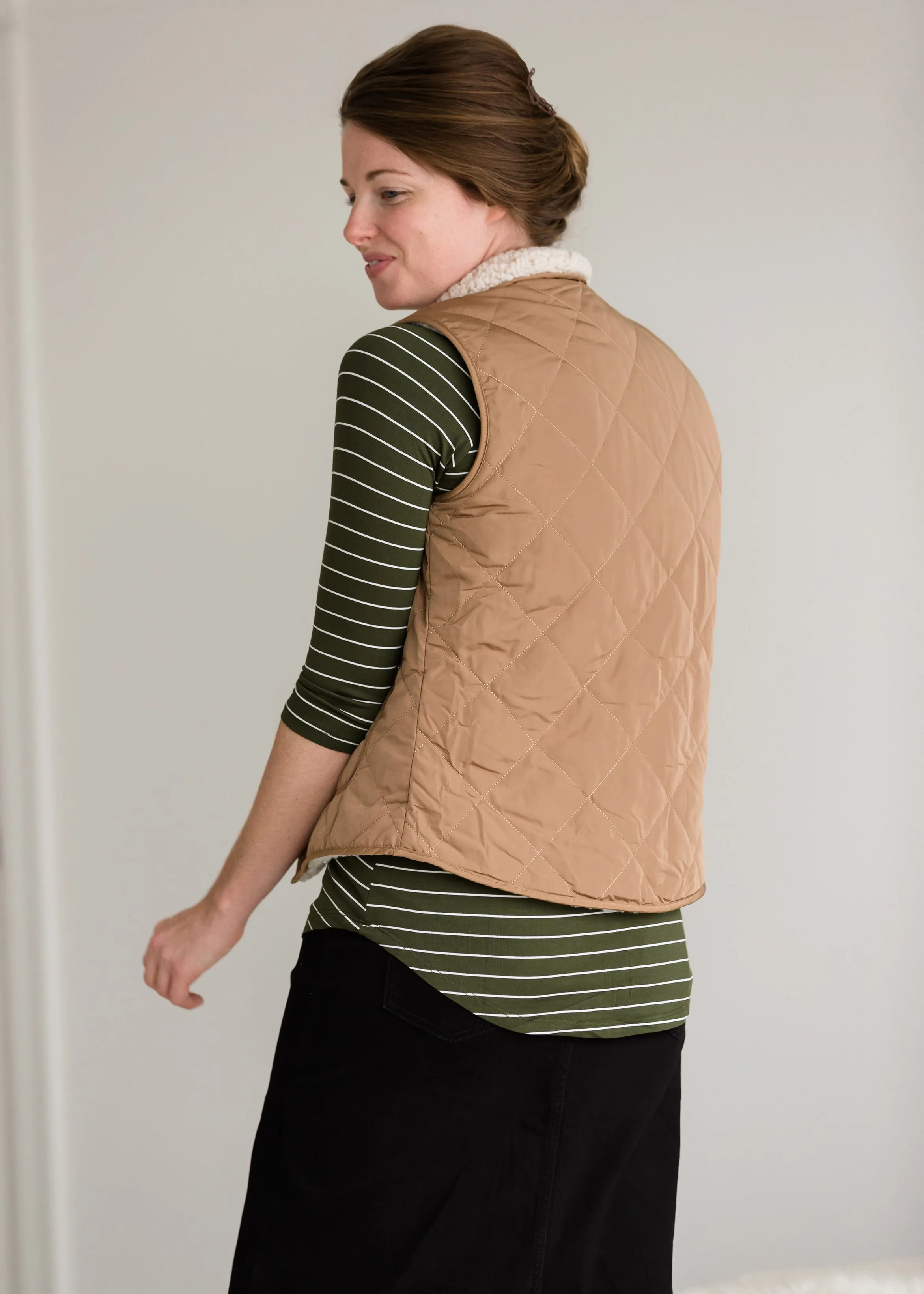 Reversible Sherpa Padded Vest - FINAL SALE