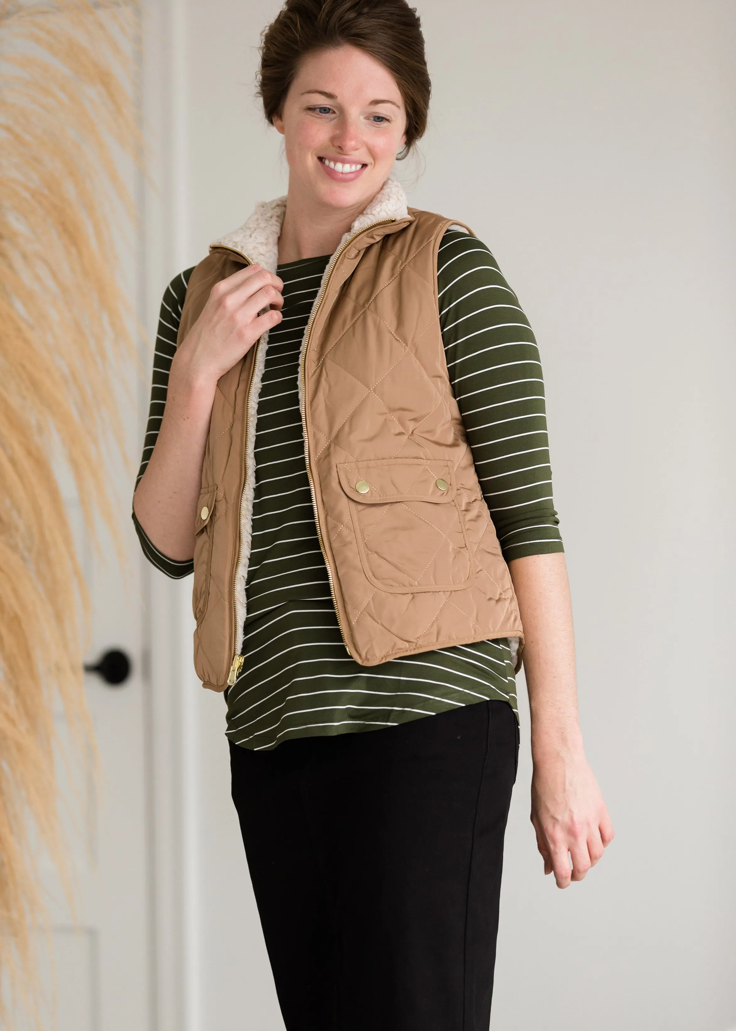 Reversible Sherpa Padded Vest - FINAL SALE