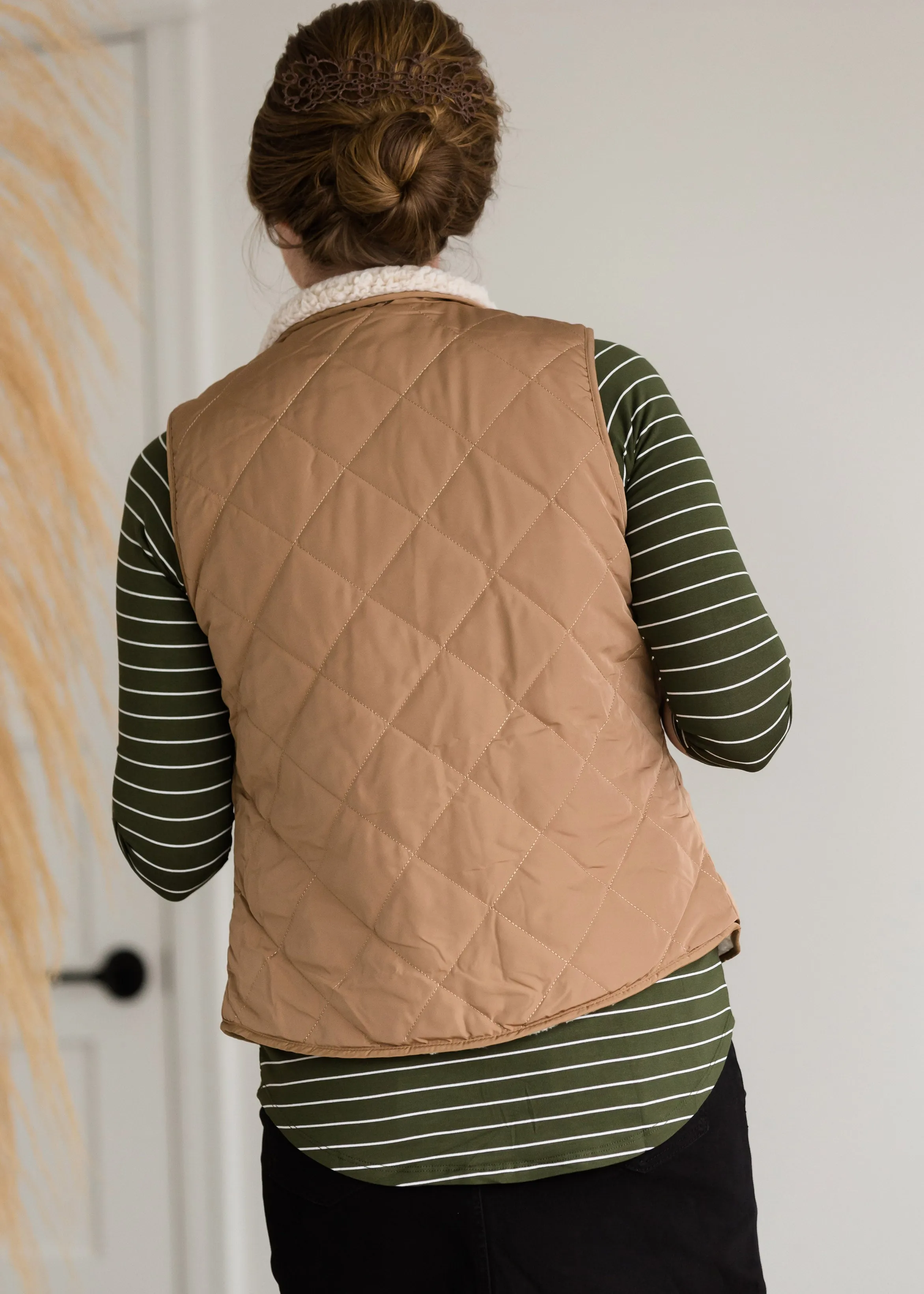 Reversible Sherpa Padded Vest - FINAL SALE