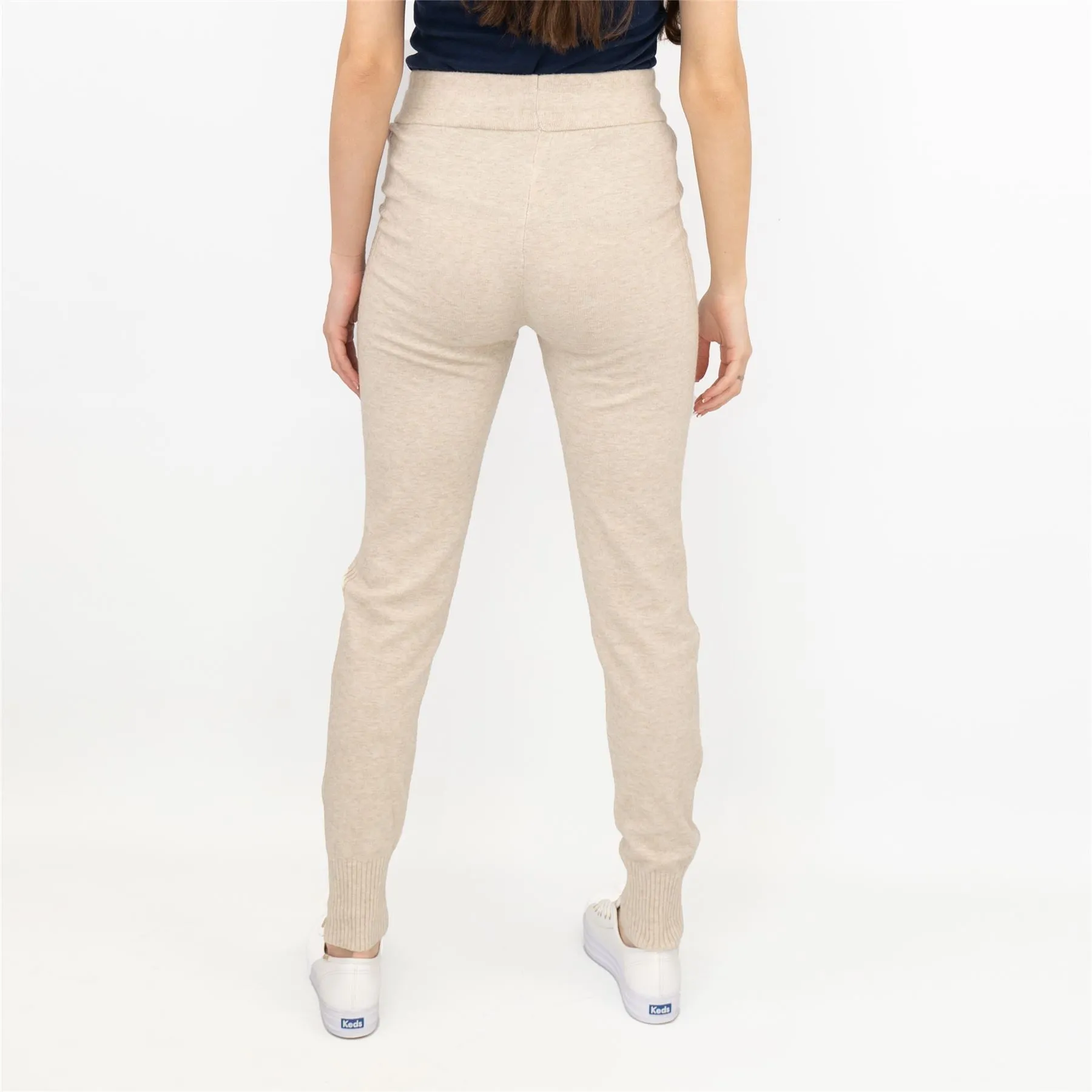 River Island Womens Soft Touch Ribbed Knit Jersey Joggers